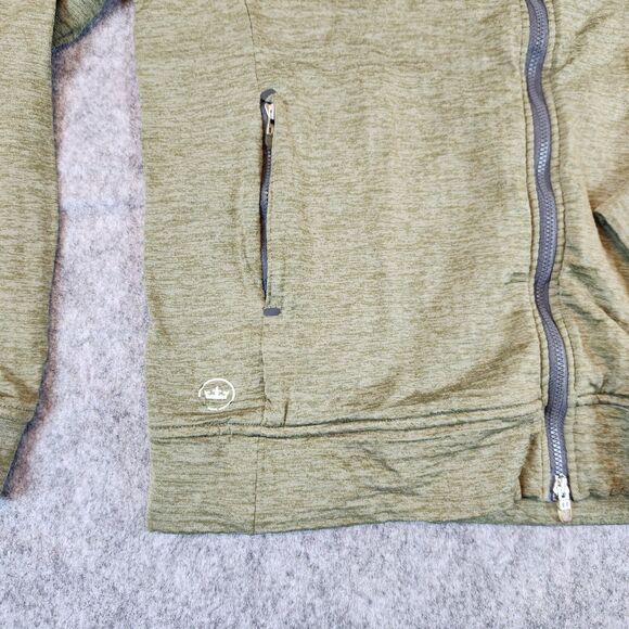 Peter Millar Apollo French Terry Hoodie Women L Green Golf Full Zip Pockets‎ - Picture 3 of 11